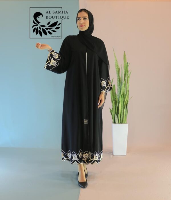 Cool black Abaya with Shaila