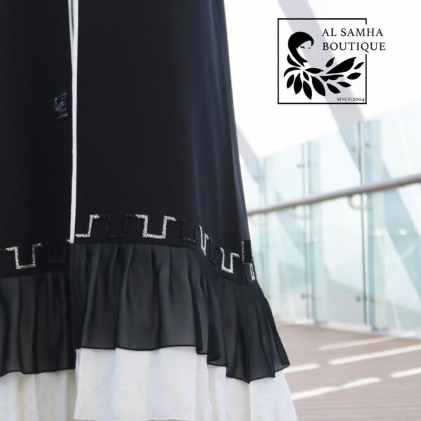 New style Abaya with Shaila (Black) - Image 2