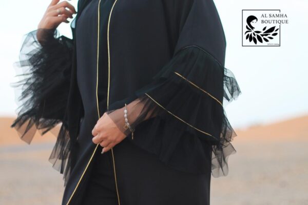 New style Abaya with Shaila  ( Black ) - Image 2