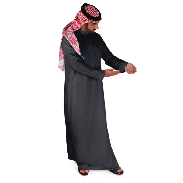 Bahraini Kandora (Black) - Image 2