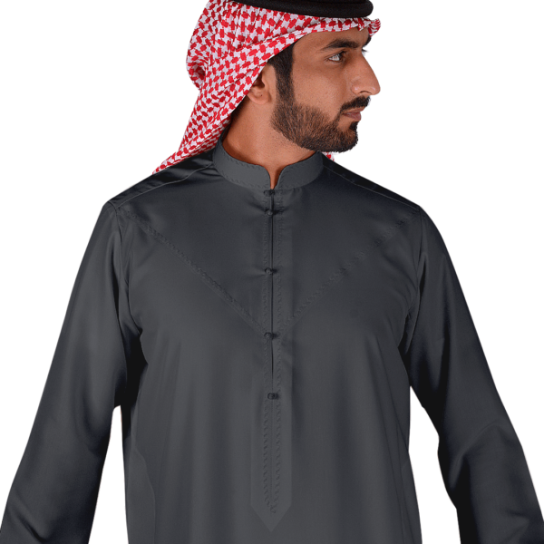 Bahraini Kandora (Black) - Image 3