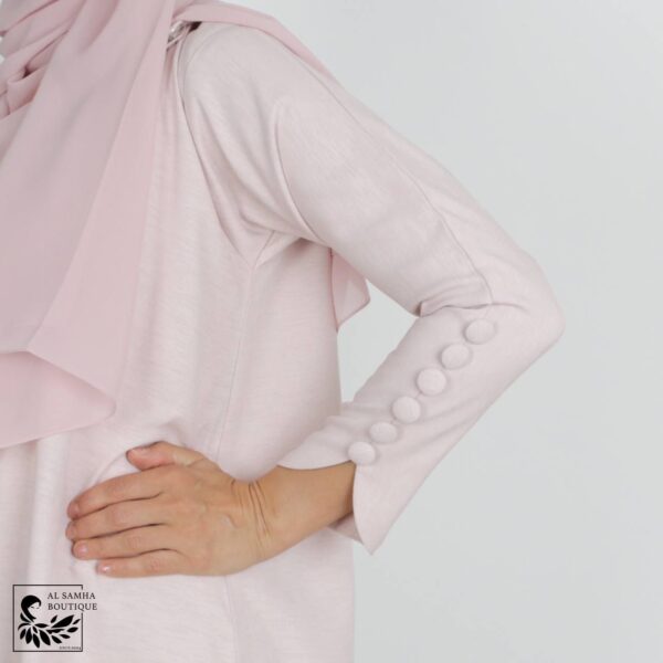 New style Jakarta Crepe  Abaya (Pink) - Image 3