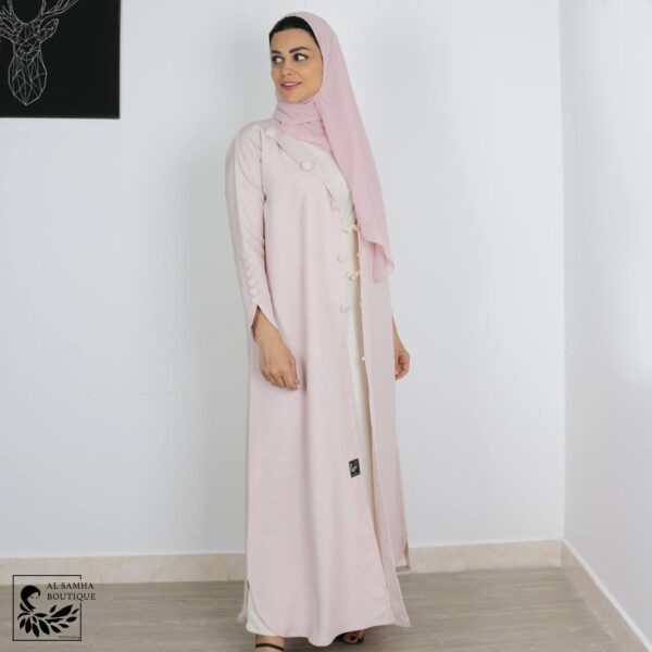 New style Jakarta Crepe  Abaya (Pink)