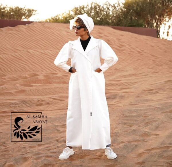 New Style Light Creep Abaya (White)