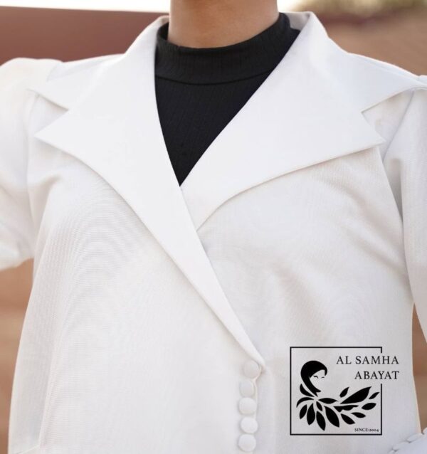 New Style Light Creep Abaya (White) - Image 3