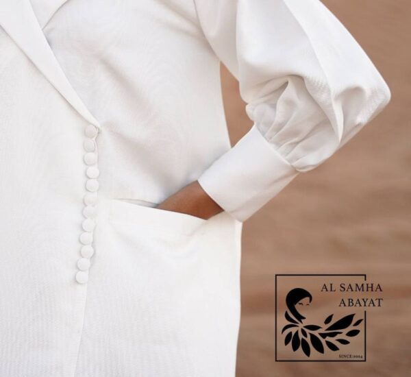 New Style Light Creep Abaya (White) - Image 2